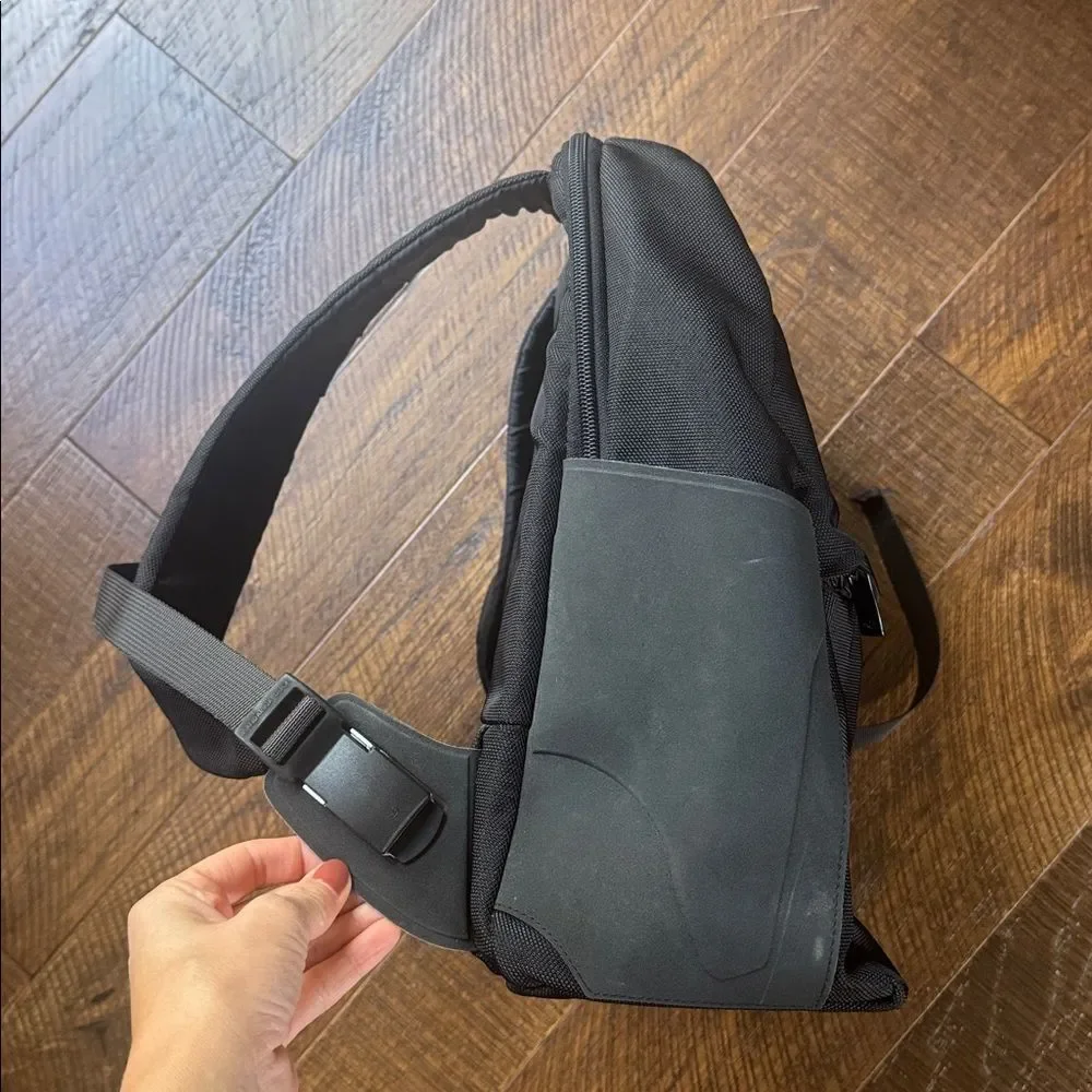 Mandarina Duck Black Nylon Polyester Work Bag Backpack